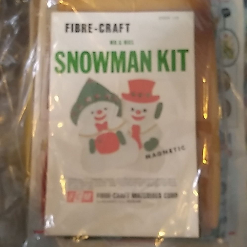 Vintage 1980s snowman craft kit